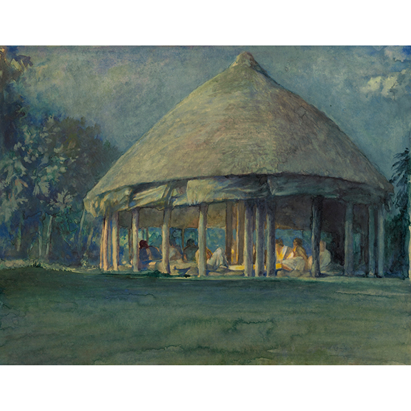 HUT IN MOONLIGHT, IVA, SAVAII, OCTOBER 1890