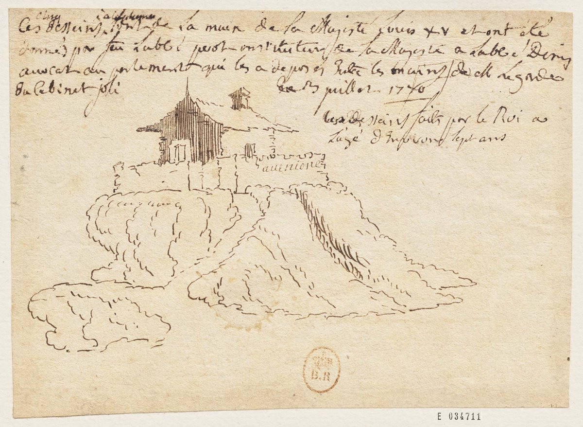 A Small House Surrounded by a Wall atop a Hill, 1717 